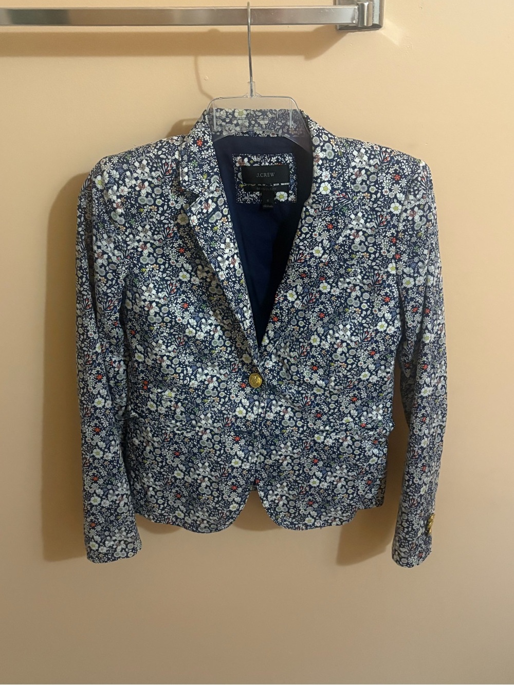 J. Crew Liberty Fabric Schoolboy Floral Blazer